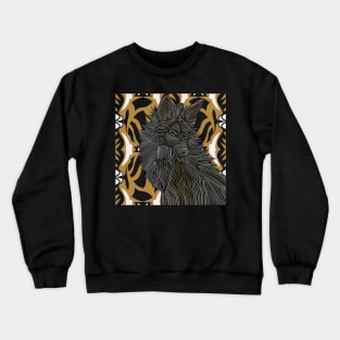 Yellow Tribal Fox Crewneck Sweatshirt